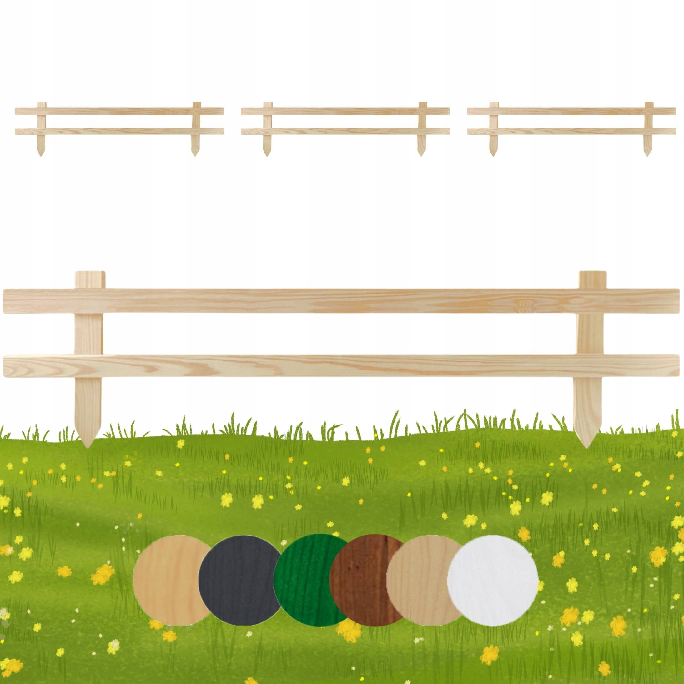 Zahradní plot dřevěný obrubník palisáda 100 x 20 cm, neimpregnovaný, 4 ks