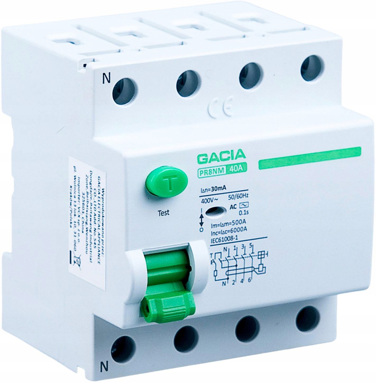 Proudový Spínač 63A 30MA 4P Typ A PR8NM 6KA