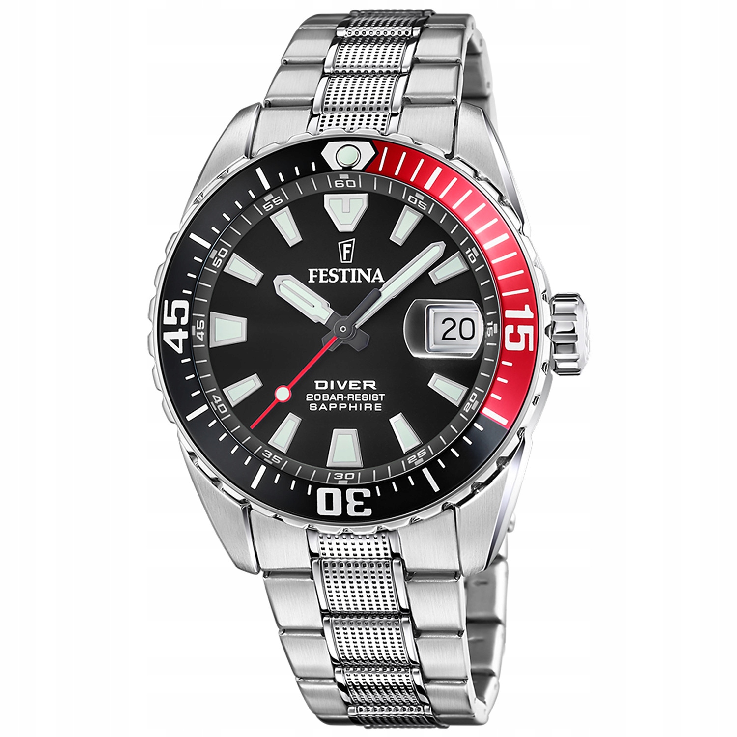 Pánské Hodinky Festina F20669-6 stříbrný náramek