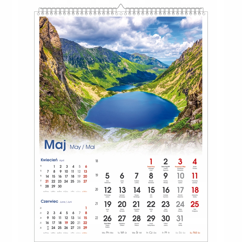 Kalendarz Ścienny 2025 Krajobrazy Widoki Polska TATRY GÓRY 12 kart EAN (GTIN) 5905679831700