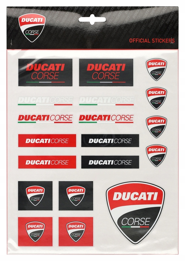 Zestaw naklejek wielokolorowych Ducati Corse