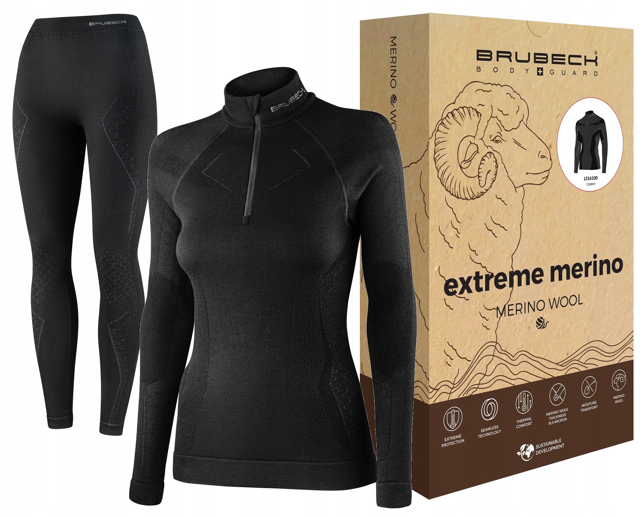 Brubeck Extreme Merino Wool Bielizna Termiczna Odzież Termoaktywna Do -30°C