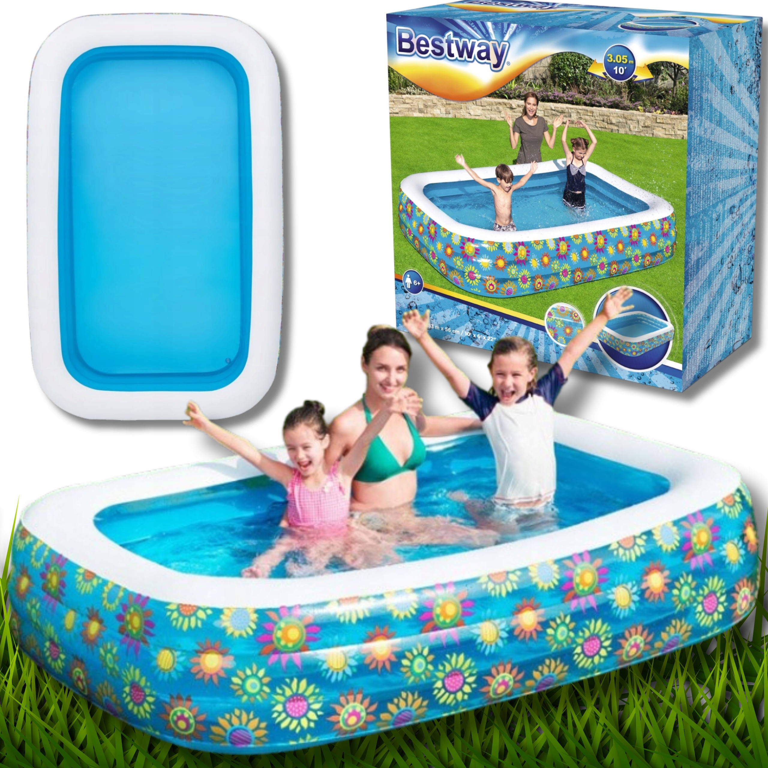 Nafukovací Bazénik Veľký Pre Deti Pre Záhradnú Rodinu 305 CM