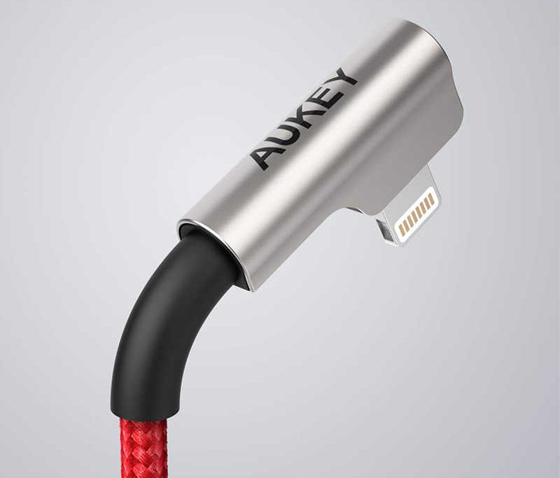 

Kabel Apple Szybkie Ładowanie 1m Kątowy 90° Red