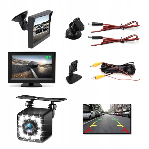 

Zestaw Monitor 5" Kamera 12 Led Optyka Sony