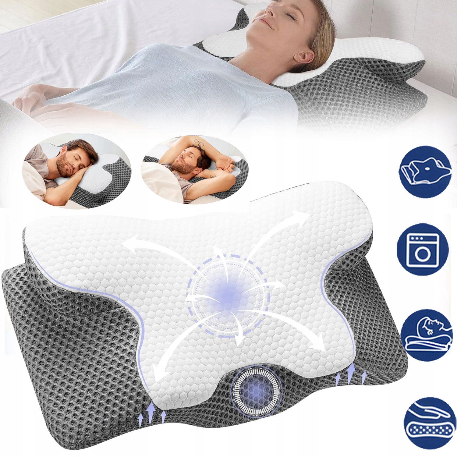 Poduszka Memory Z Pianki Dostosowuje Się Do Różnych Pozycji Snu