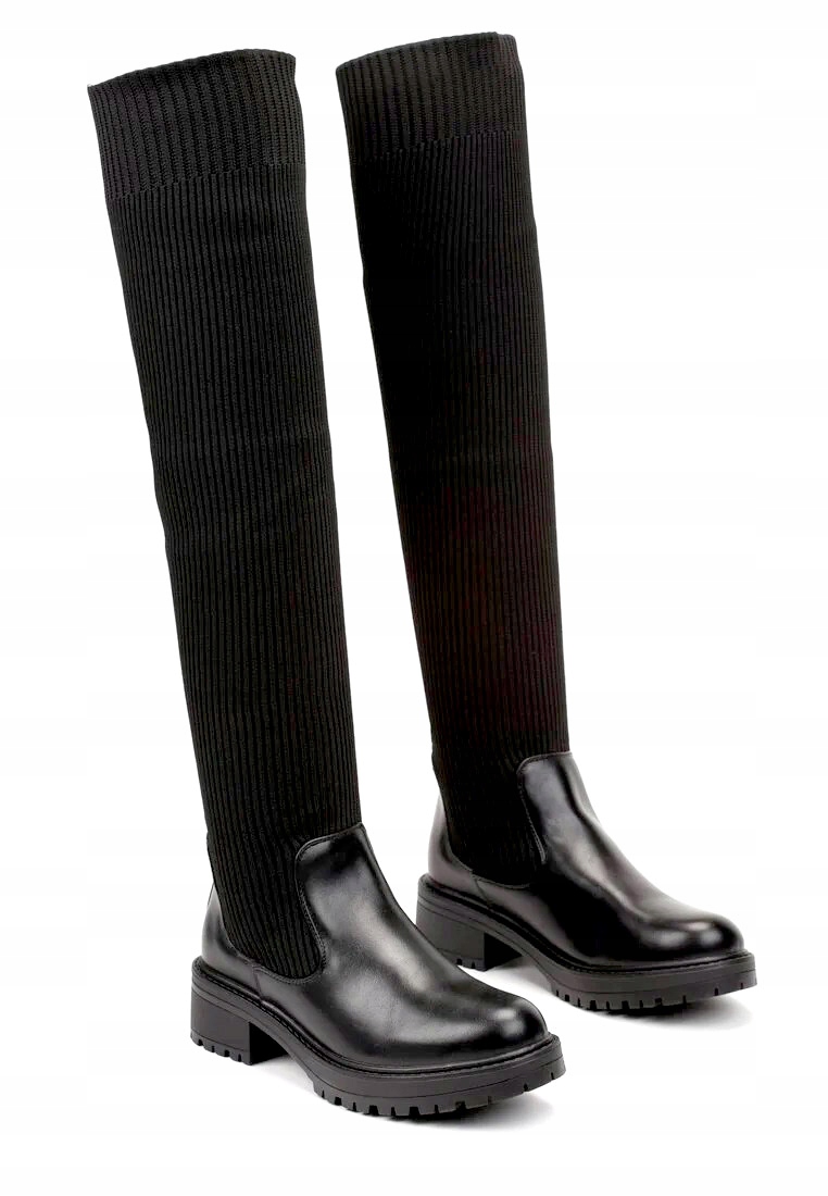 KOZAKI DAMSKIE DŁUGIE OCIEPLONE CZARNE SKARPETA R41 Kod producenta VS109-01 CZARNE