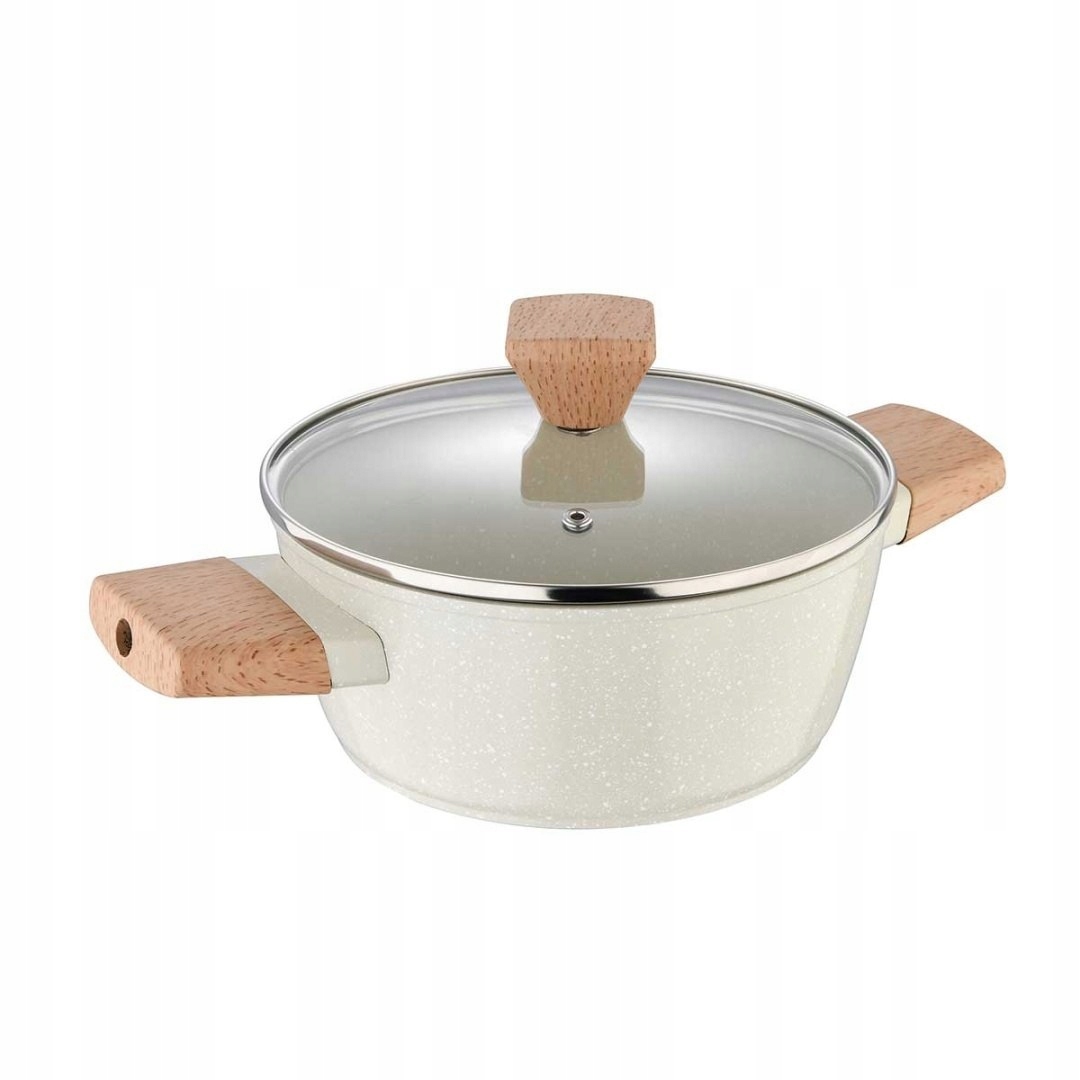 Hrniec Mramorový 20 cm s pokrievkou Bergner Bg-34745 Naturally