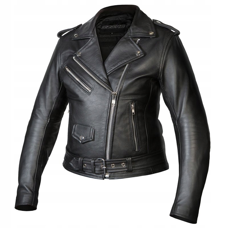 Kožená Bunda Ozone Ramones Lady Black Ds