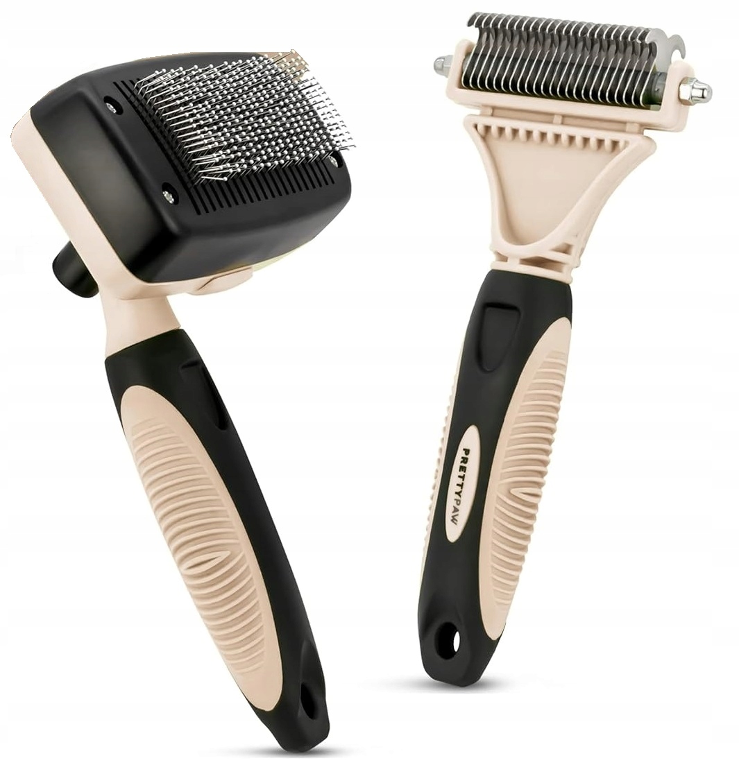 Levně Pretty Paw Sada pro péči o kočky Hřeben a kartáč