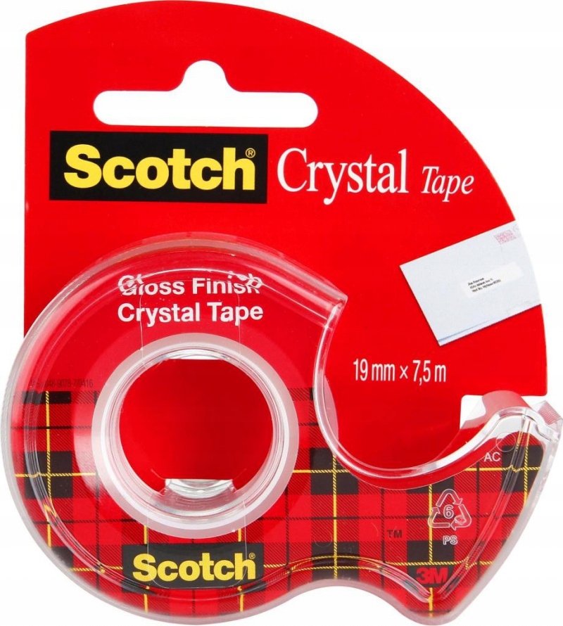 

Taśma klejąca 3M Scotch Crystal dyspenser 19x7,5m