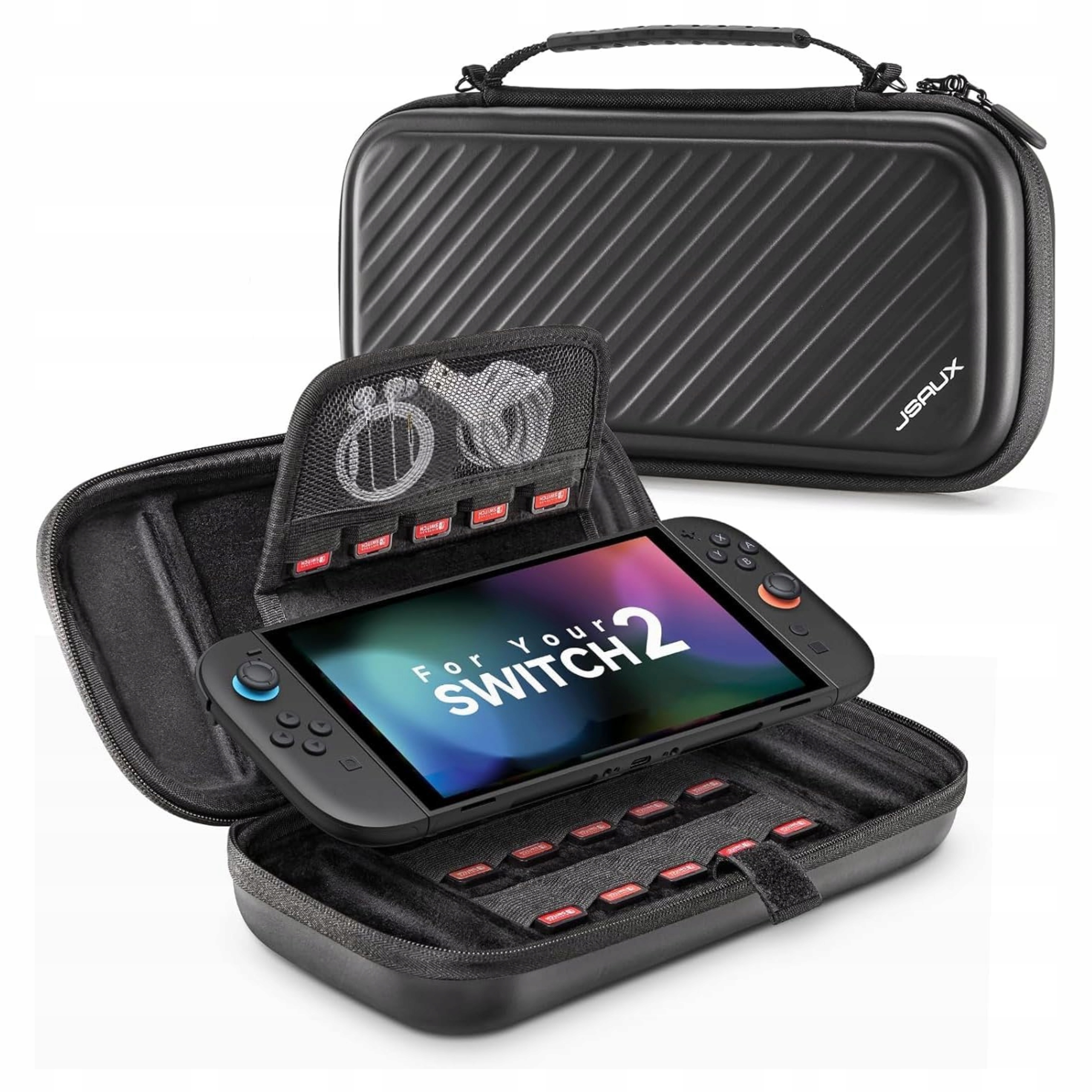 Etui do Switch 2 2025 Twarda Torba Podróżna na 15 Kart Czarna
