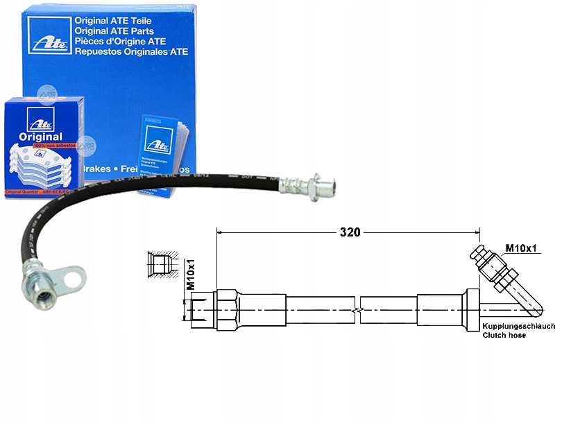 24.5802-0320.3 - Шланг сцепления BMW 3 (E30) 5 (E28) 6 (E24) Z1 1.