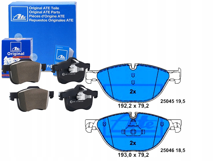 ATE13.0460-7267.2 Hamové Kostky Bmw Přední 5/6/7 08- Asistent řidiče #33