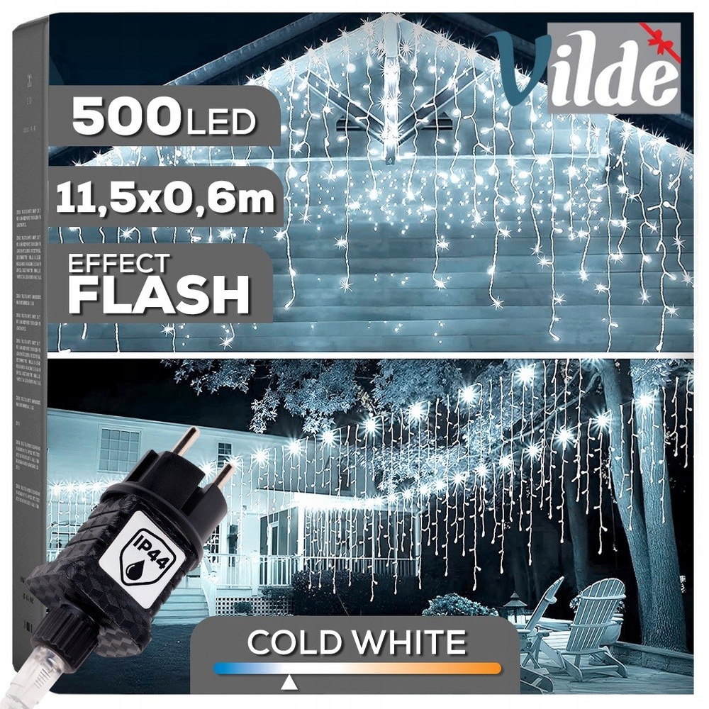 Světelný Závěs Vánoční Girlanda Venkovní Zahradní Osvětlení 500 Led 11,5 m