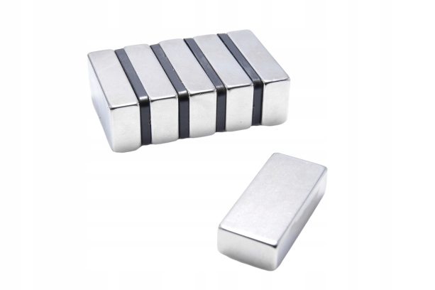 Magnet Neodymový Deskový Mpl 40x18x10 N38 sada 10 kusů