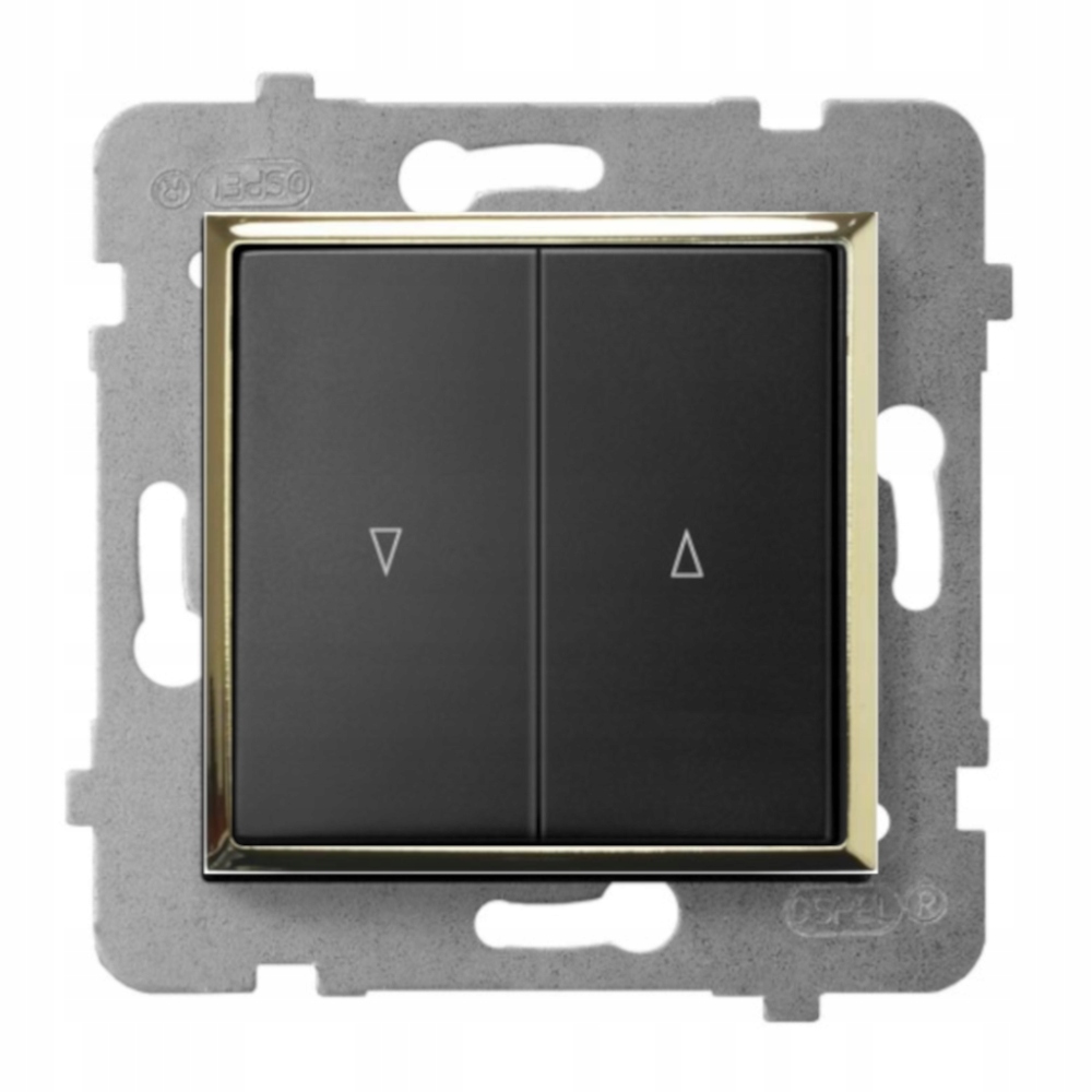 MODUŁ CZARNY / ZŁOTY BEZ RAMKI WŁĄCZNIK ROLETY Liczba gniazdek brak szt.