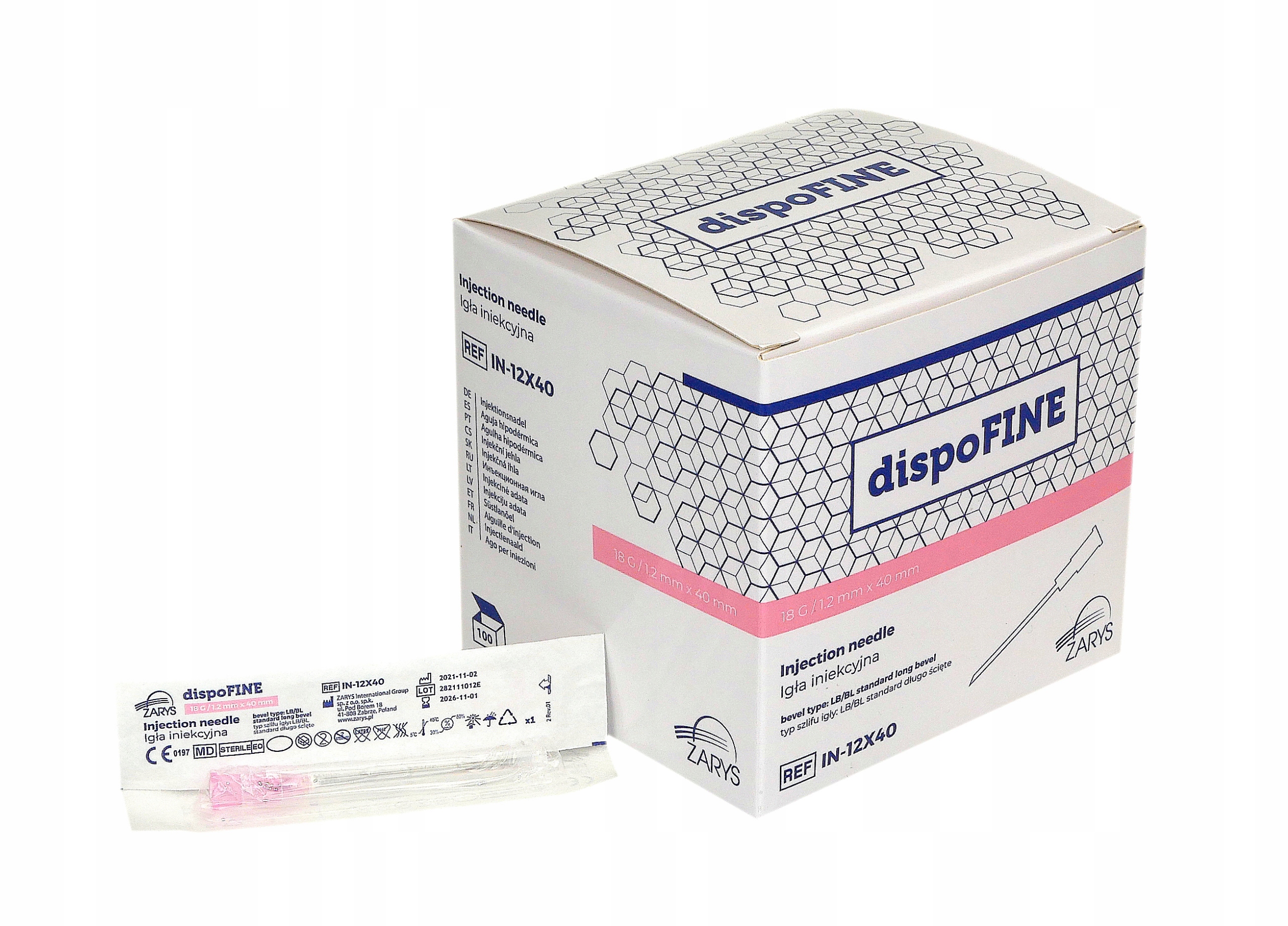 

Igła iniekcyjna 1,2x40 dispoFINE 100 Sztuk