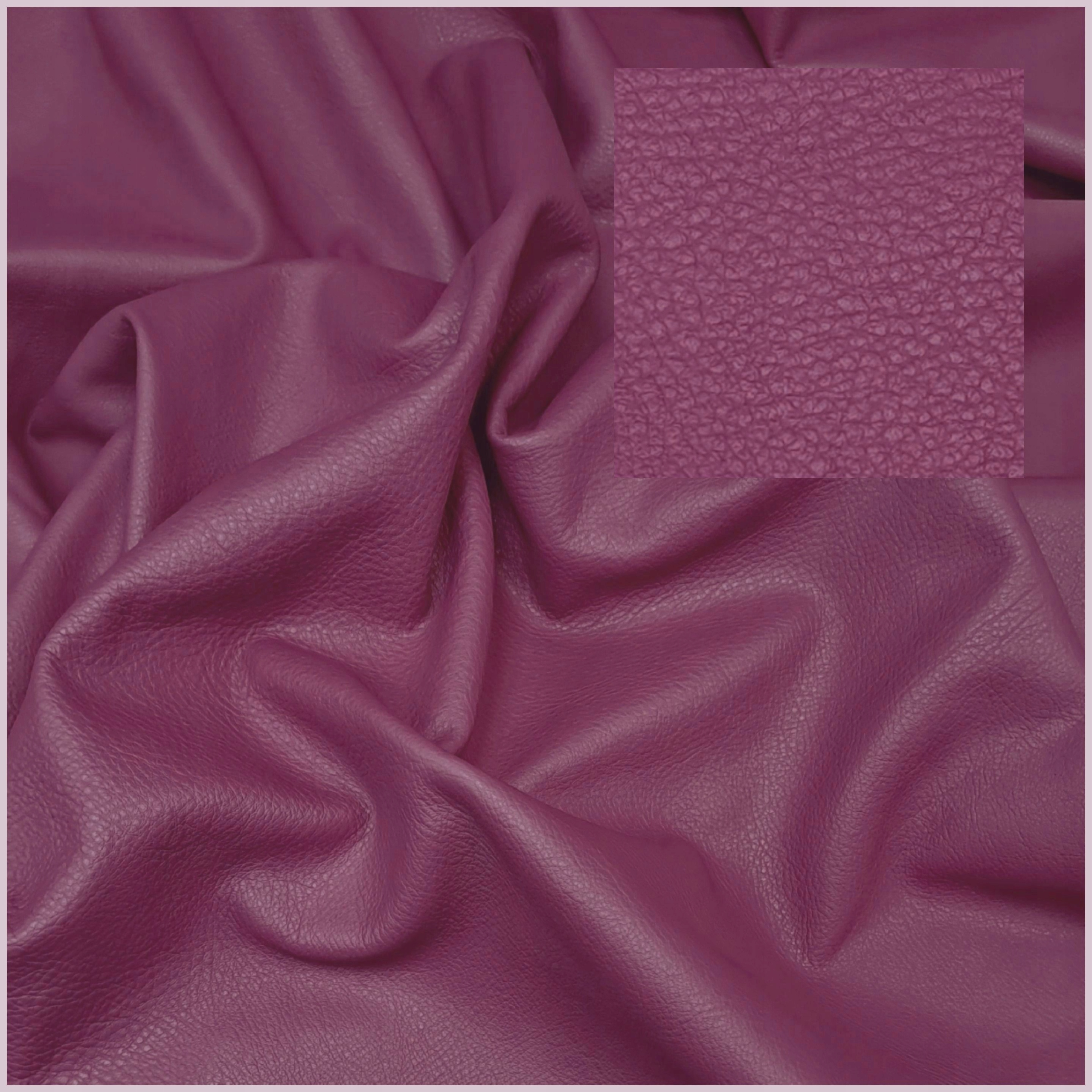 Tmavě Růžová Přírodní Galanterní Kůže Amarant 1.2- 1.4 mm 2,69 m2