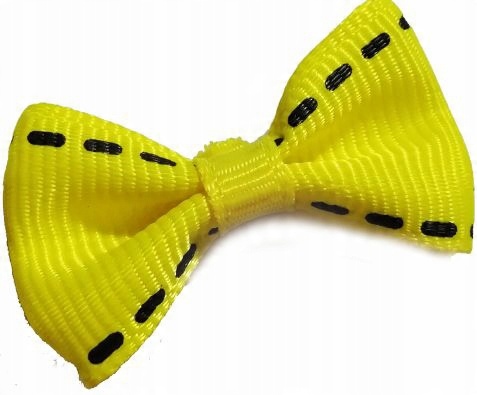 

Żółte Kokardki Rypsowe Gumki 2,2x3,8
