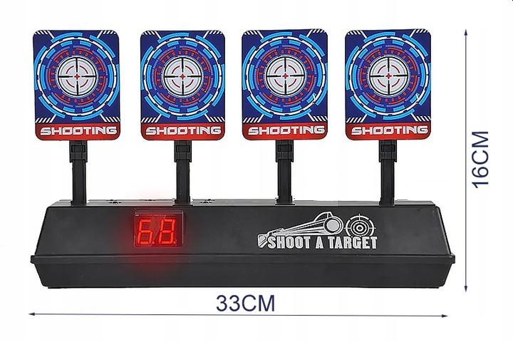 Tarcza Strzelnica Zręcznościowa Automatyczna z Licznikiem +Pistolet Głębokość produktu 8 cm