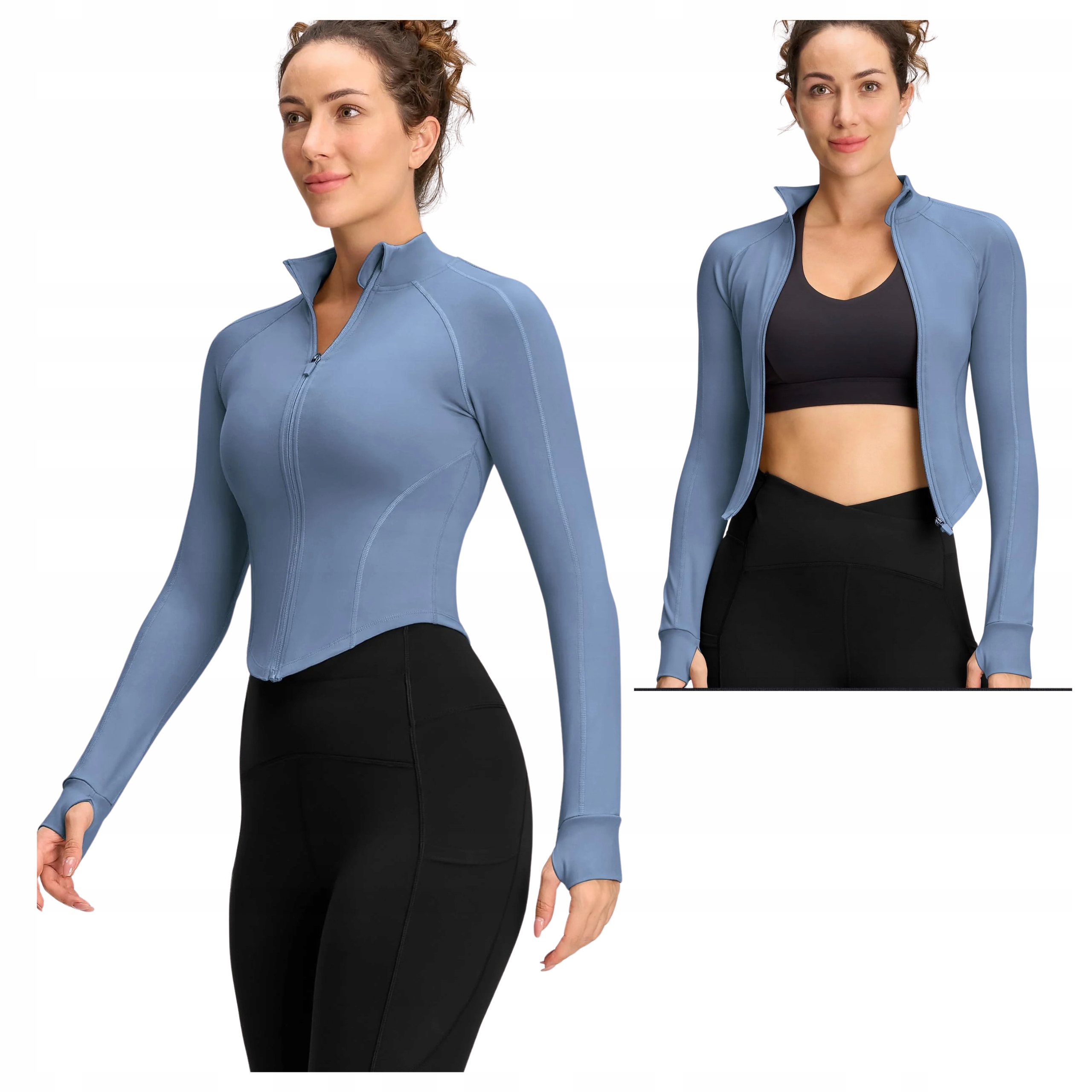 Bluza Do Biegania Damska Termiczna Sportowa Kurtka Biegowa Treningowa