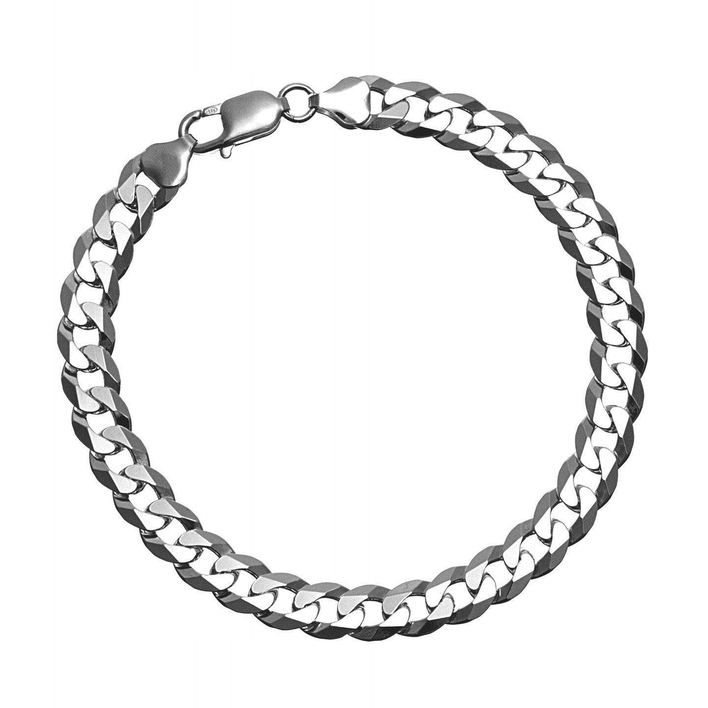 Pancerka Náramek 21 cm 8,4 mm Stříbro 925