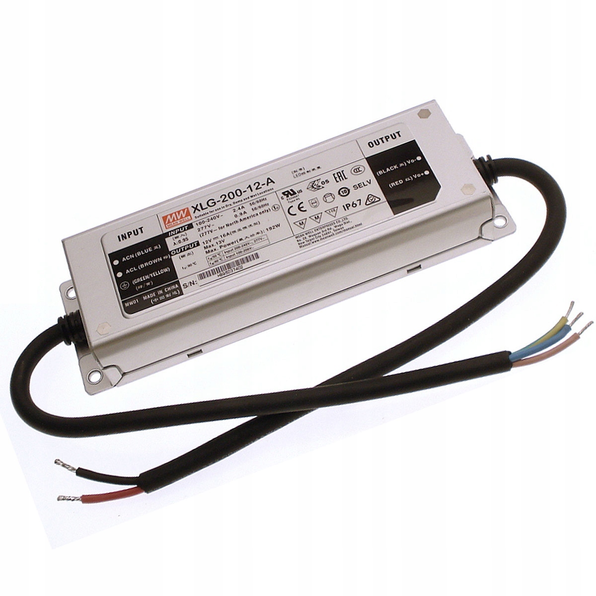 Zasilacz LED Mean Well XLG-200-12 192W 12V IP67