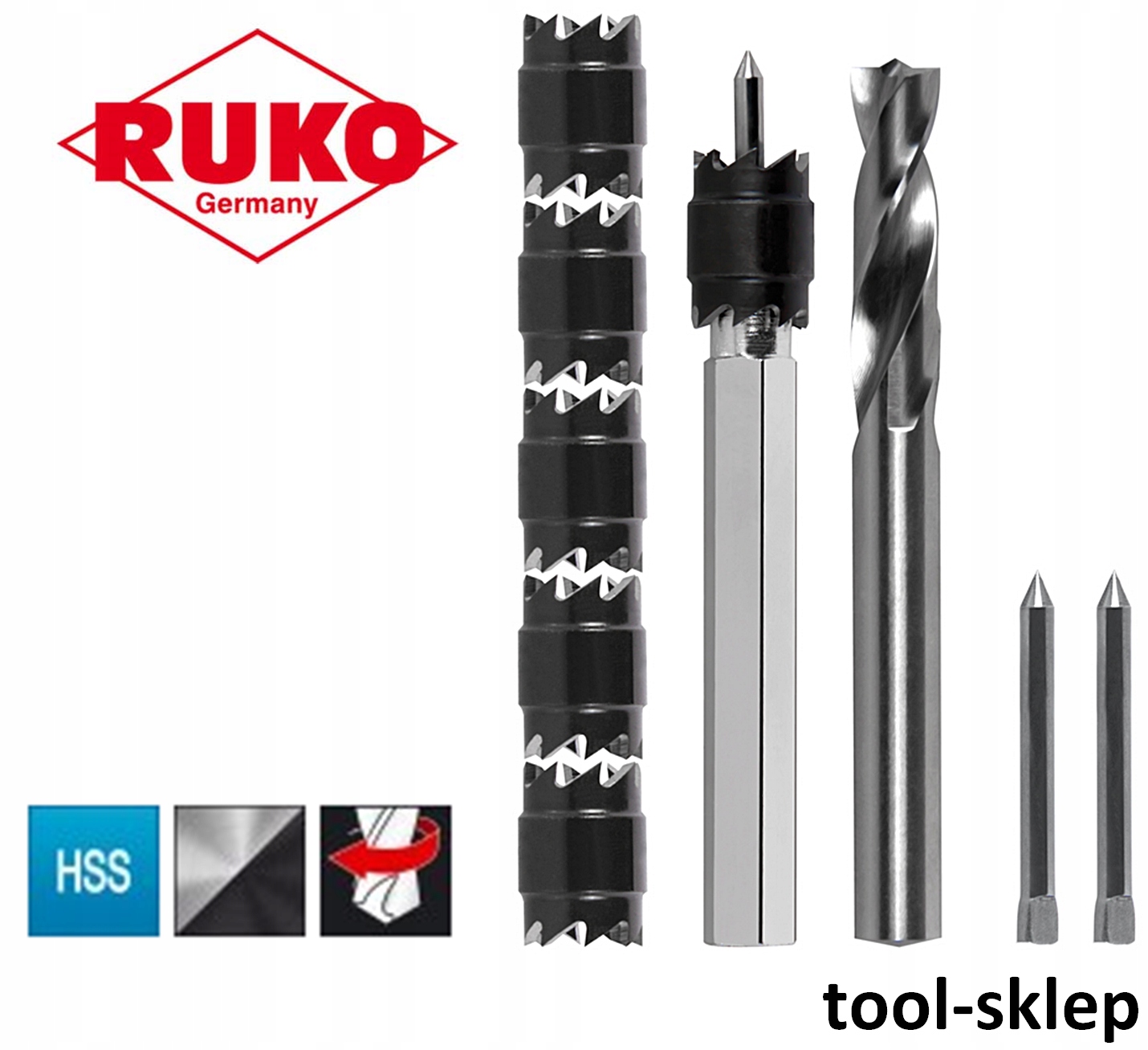 Weld cutter, set of drills-RUKO M cutters