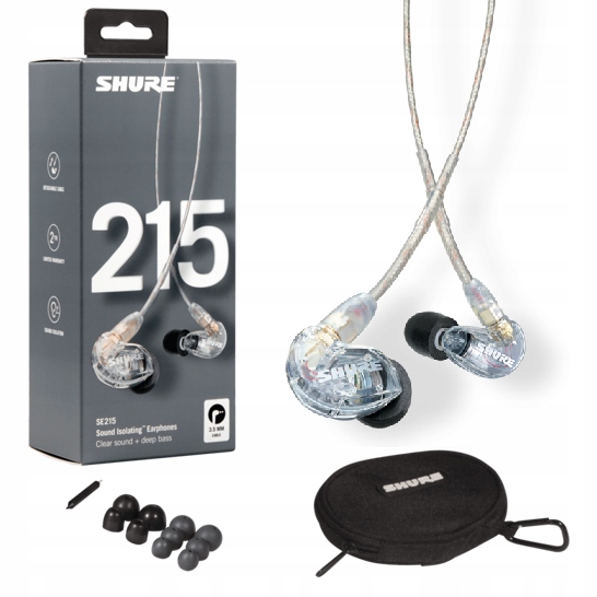 Shure SE215-CL-EFS Profesionálne slúchadlá do uší na počúvanie