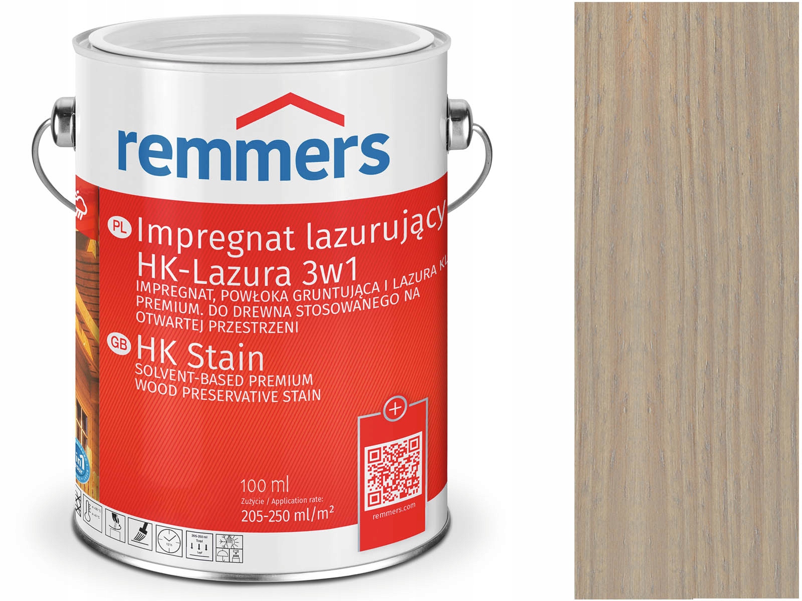 

Remmers HK-Lasur impregnat Srebrnoszary 100ml