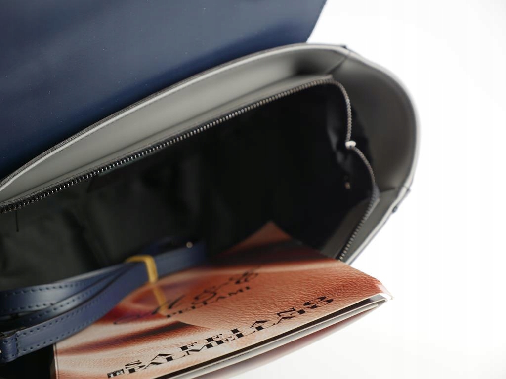 VERA PELLE ITALY Elegancka torebka modny kuferek Styl miejski