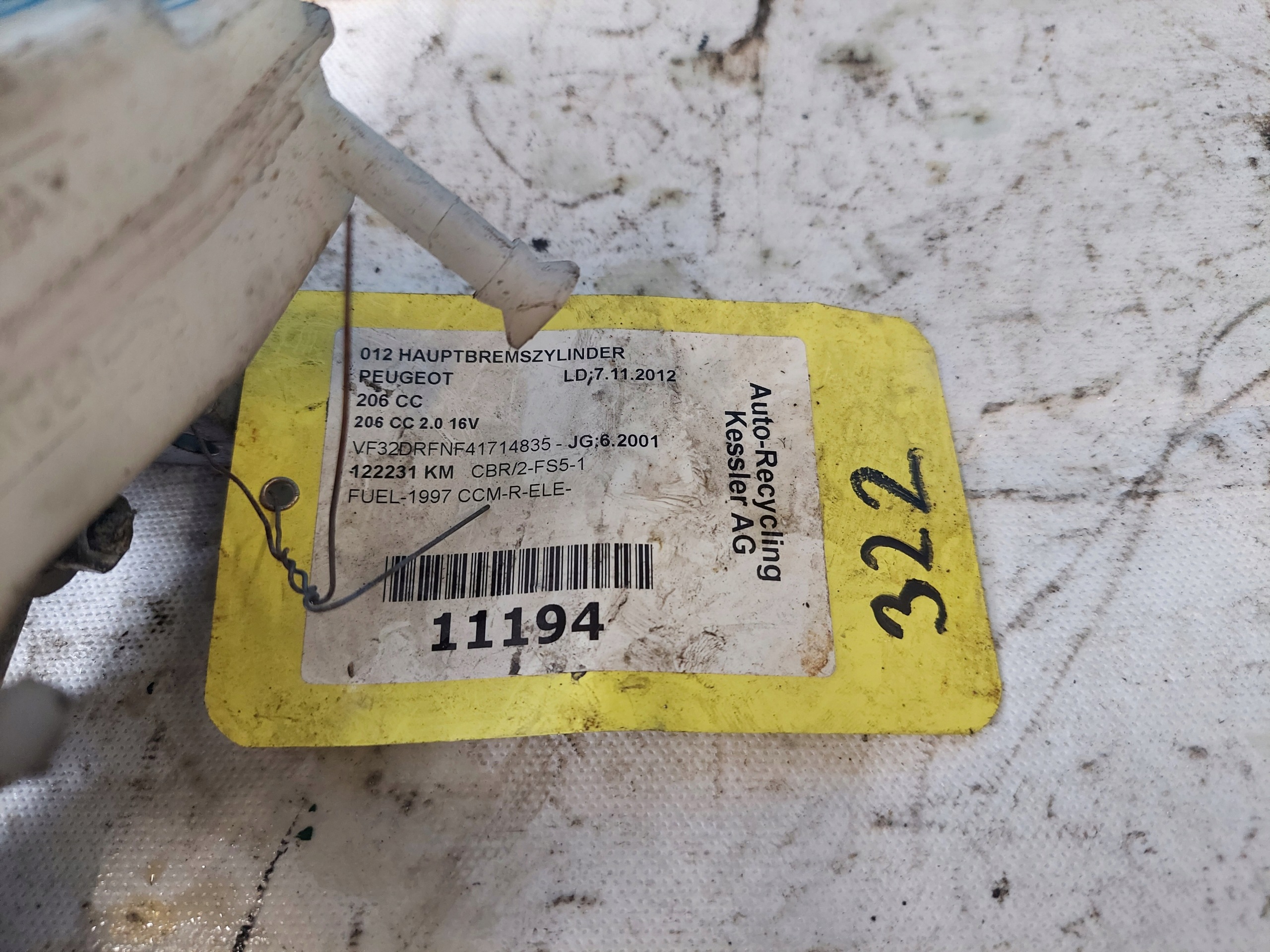 Servofreno PEUGEOT 206 CC 2.0 16V ATE