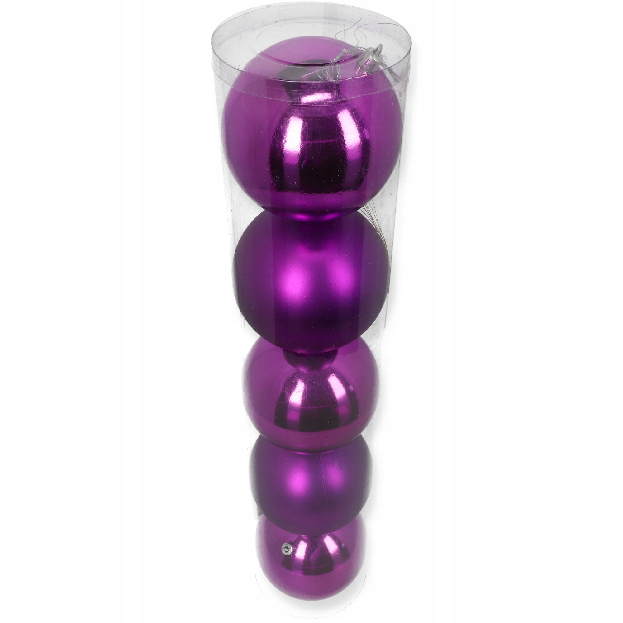 

Bombka 10 cm purpurowa mat błysk do stroików