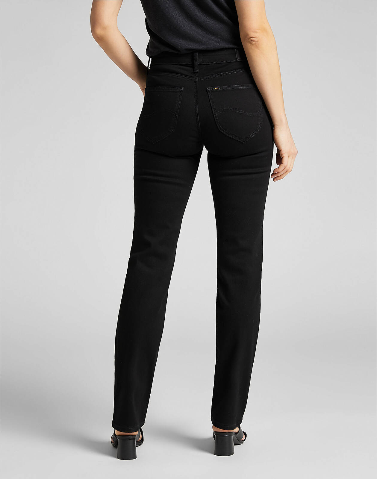 Dámské rovné džíny Lee Marion Straight Black Rinse L301FS47 36/31