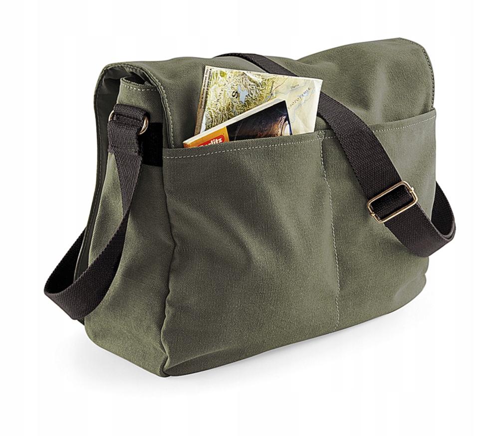 Velká Textilní Taška Přes Rameno, Dokumenty A Notebook, Pánská Vintage