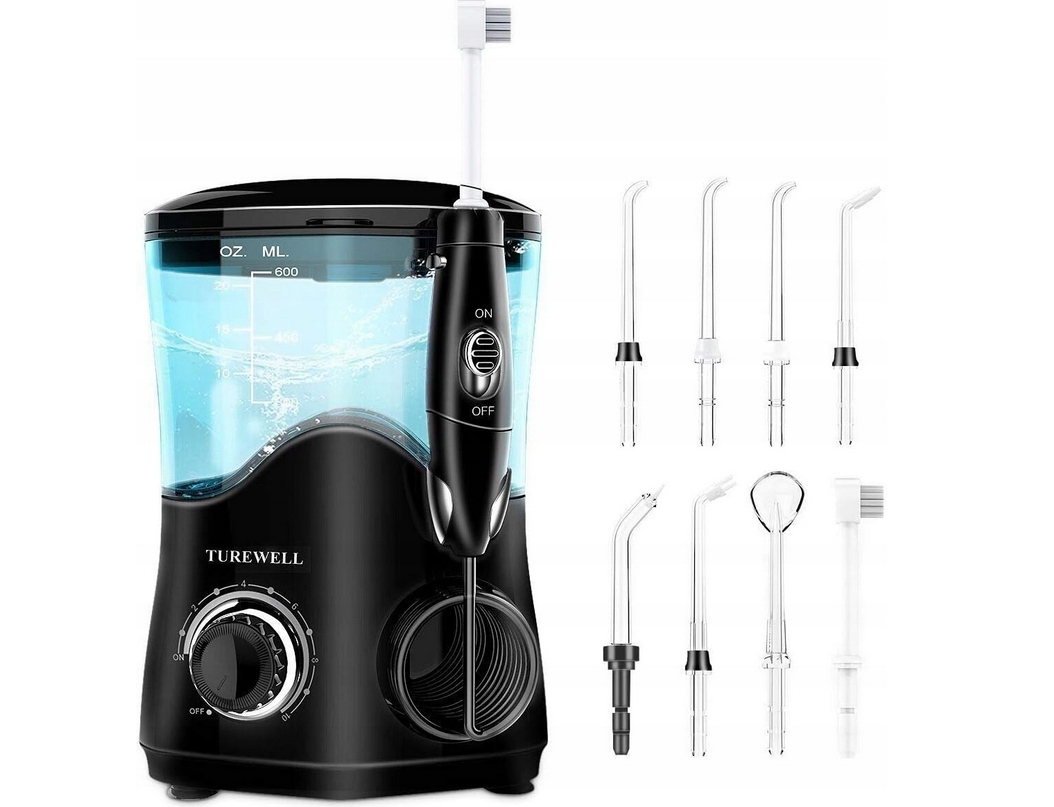 Irygator stacjonarny Turewell FC162 czarny 8 końcówek