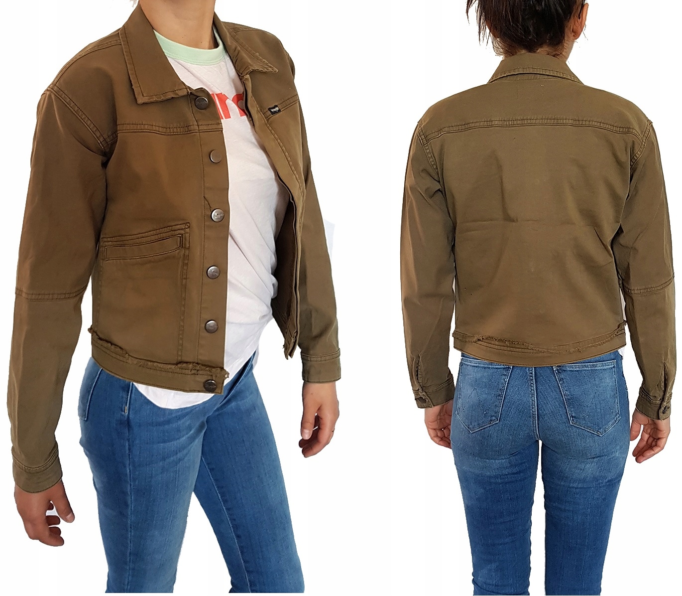 bunda Wrangler Crop Jacket military S 36