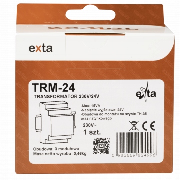 ZAMEL TRANSFORMATOR 230/24V 15VA TRM-24 Rodzaj transformator