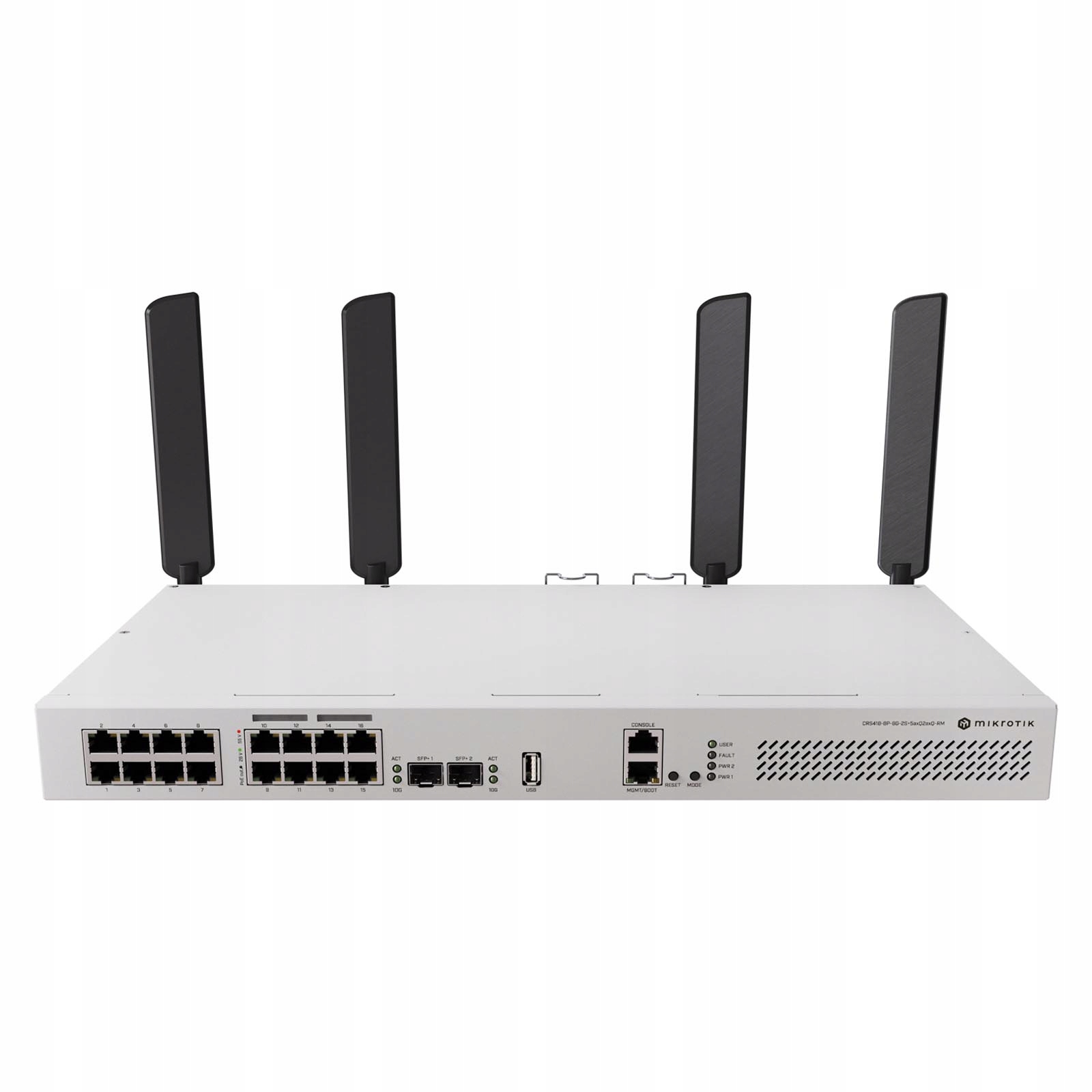 MikroTik Cloud Router Switch CRS418-8P-8G-2S+5axQ2axQ-RM WiFi AX3600