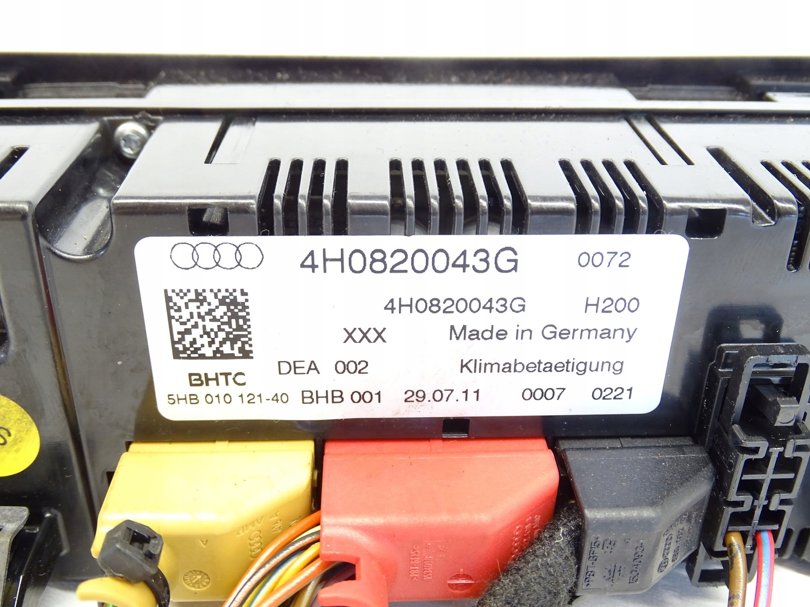Unite commande clima Bouches buses AUDI A8 4H 4H0820043G