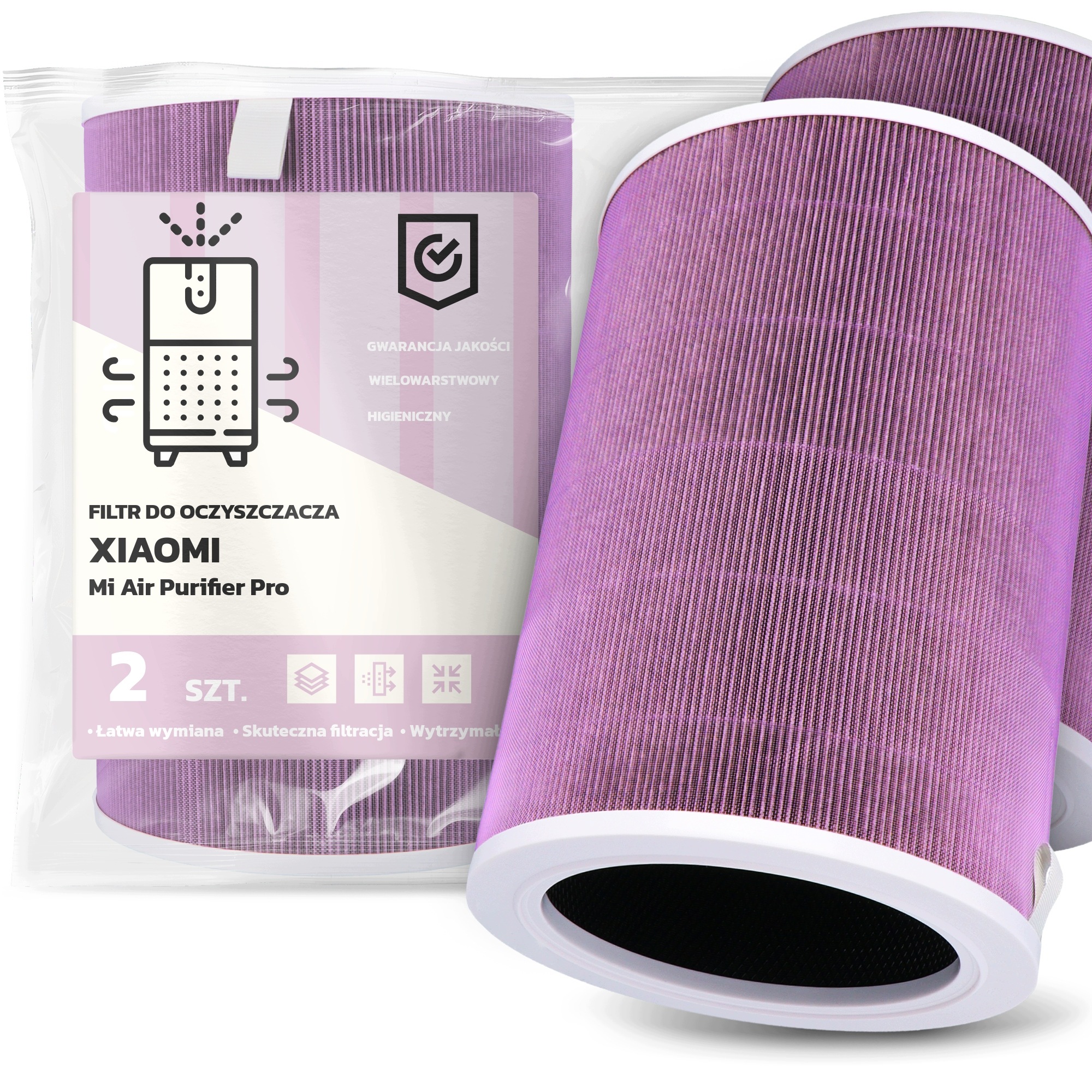 2x Filtr Do Čističky Vzduchu Xiaomi Mi Air Purifier Pro Filtrační vložka