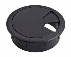 Biurko Narożne Basic Czarne Czerwona Krawędź Kolor mebla czarny