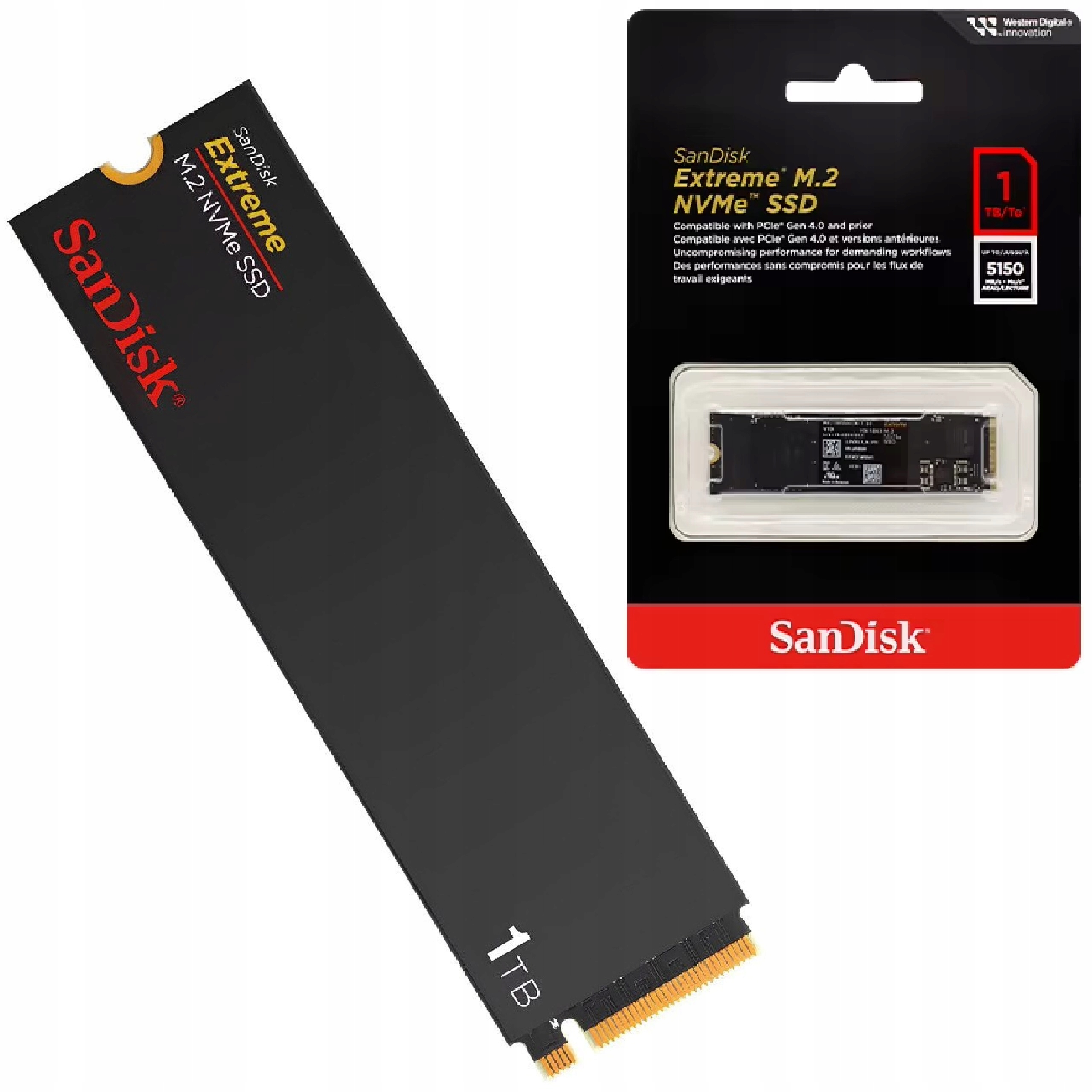 Dysk SanDisk Extreme szybki Ssd M2 1TB Nvme Gen4x4 2280 SDSSDX3N-1T00-G26