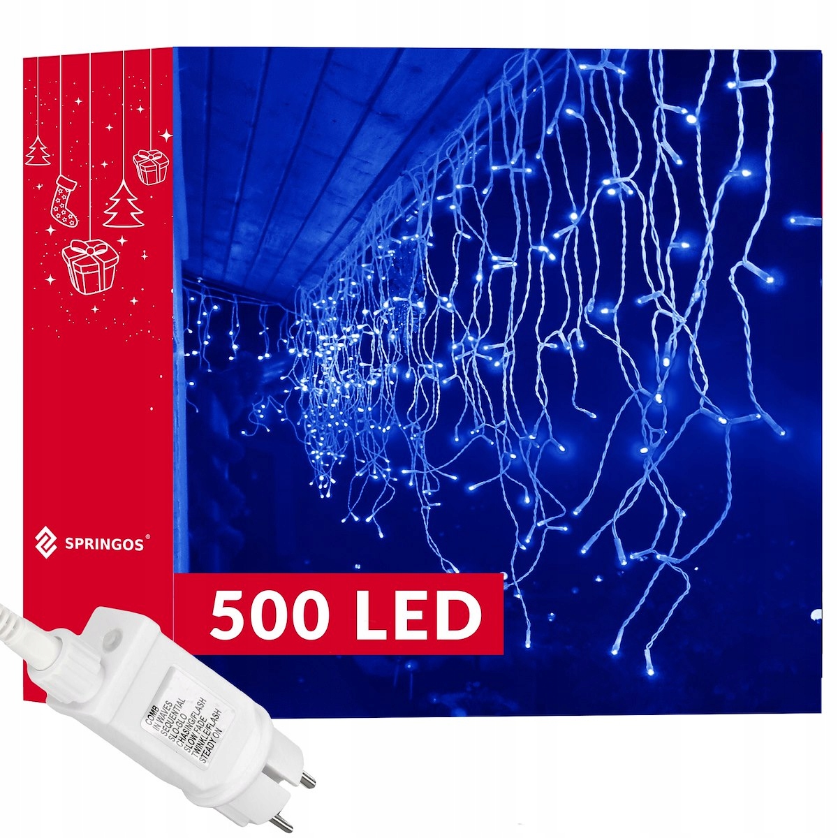 

Kurtyna Sople Lampki Światełka 500 Led Niebieskie