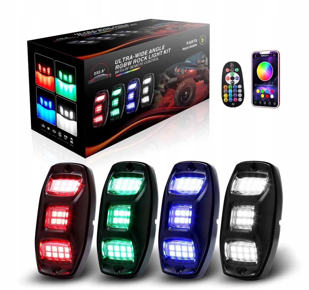 Podsvícení Podvozku Led Rgb Lampičky Pod Auto 4ks Dálkový Ovladač App
