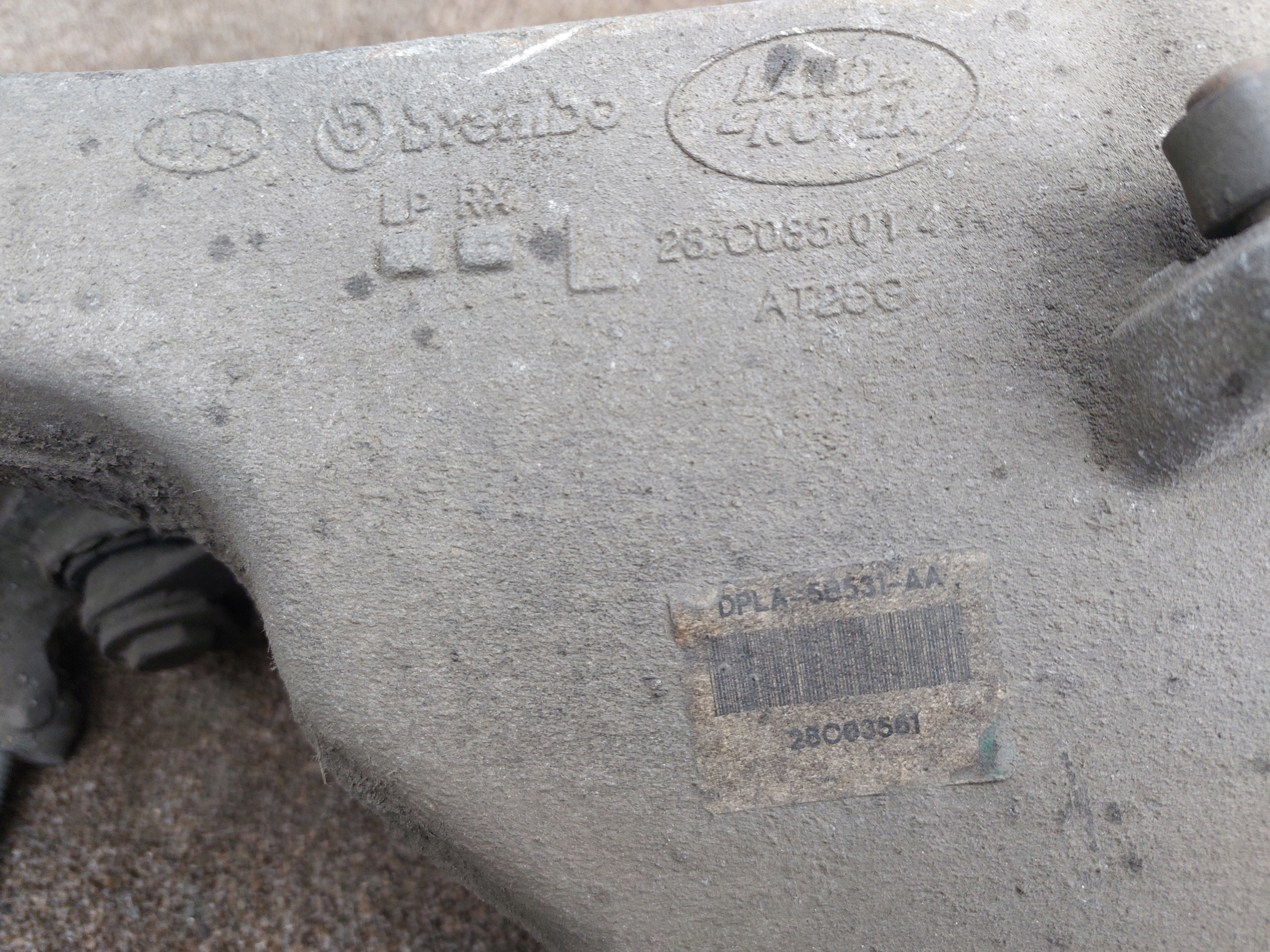 swing semi-axis left rear part RANGE ROVER 15r L494