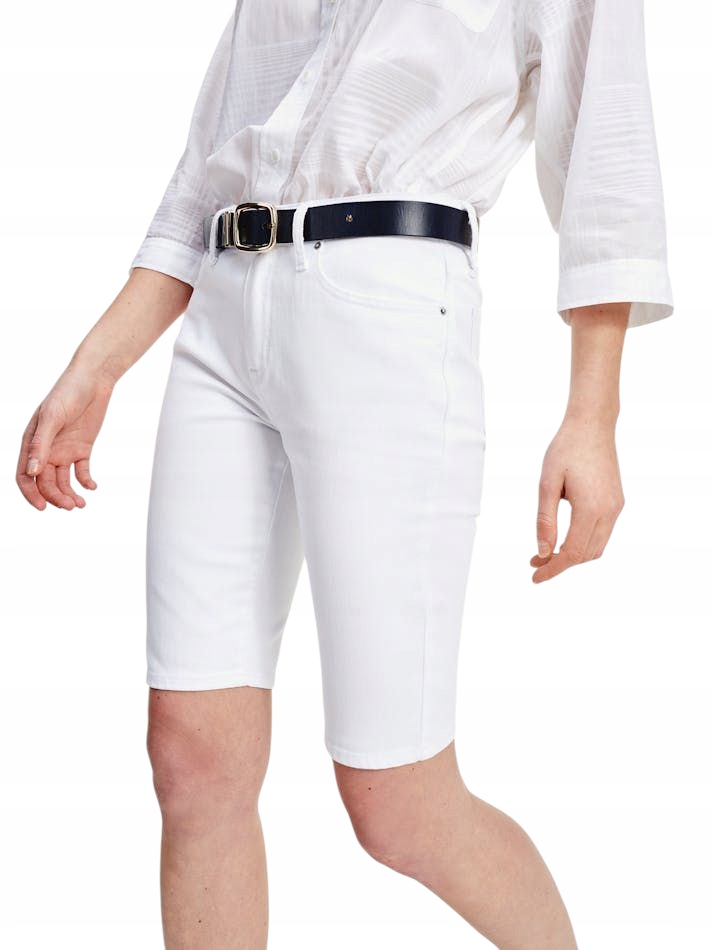 Tommy Hilfiger kraťasy WW0WW28412 Ybr bílé slim fit vel. 26