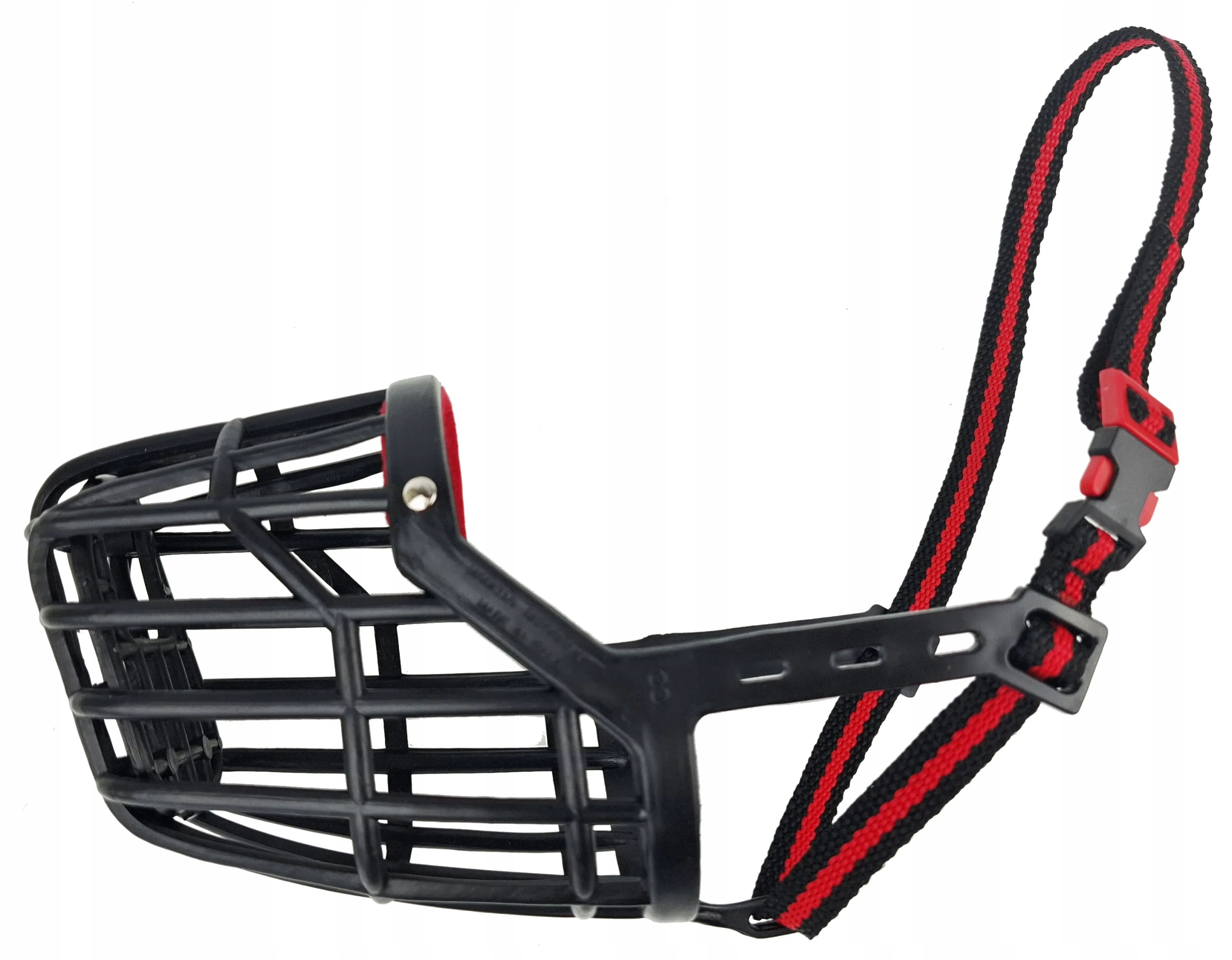 Plastový lehký a odolný náhubek pro psa Champion 8 (3XL-31cm/7cm) Černý