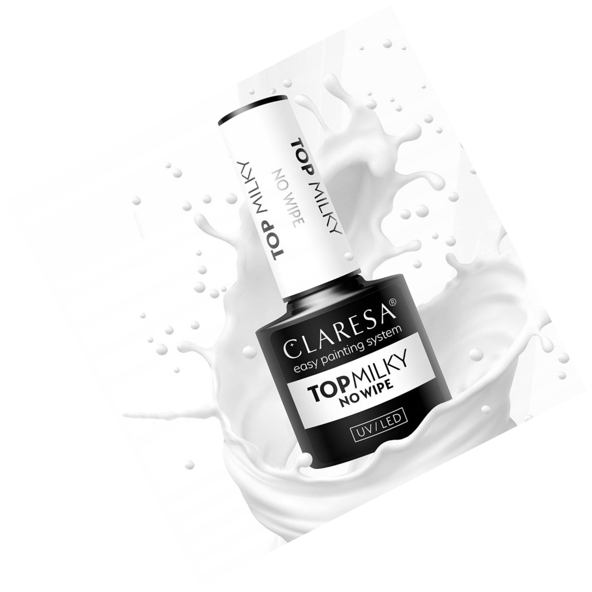 CLARESA TOP mleczny MILKY HYBRYDOWY do paznokci